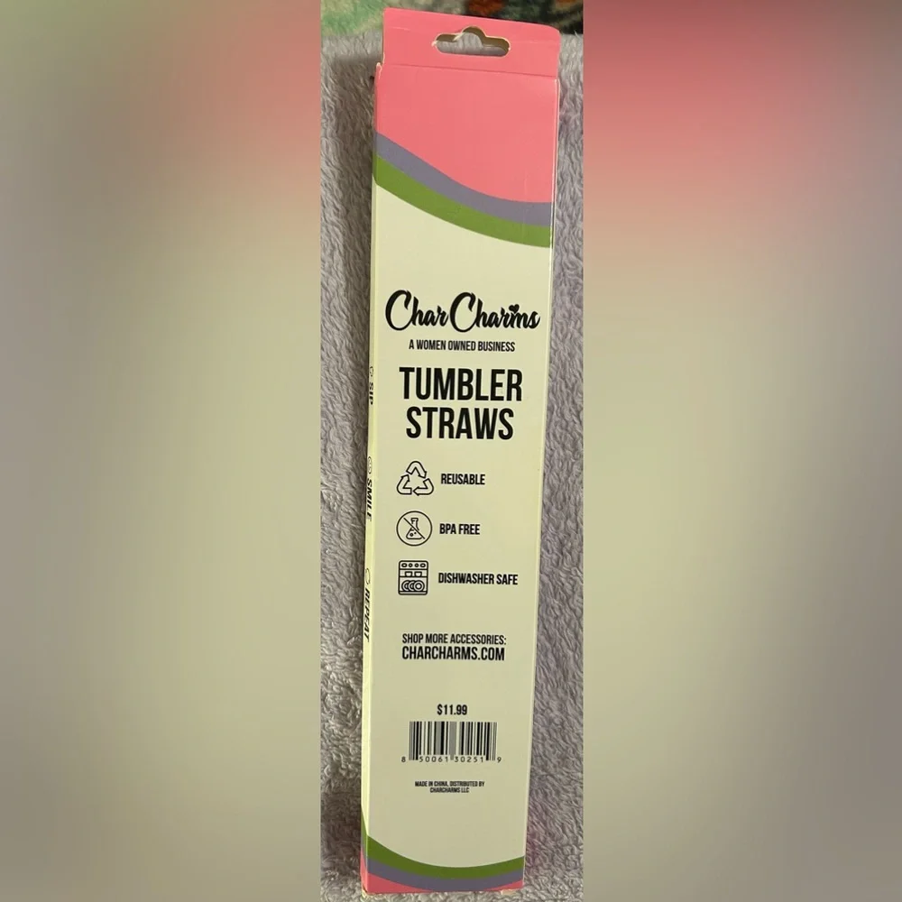 6 Glitter Tumbler Straws for 40 oz Tumblers